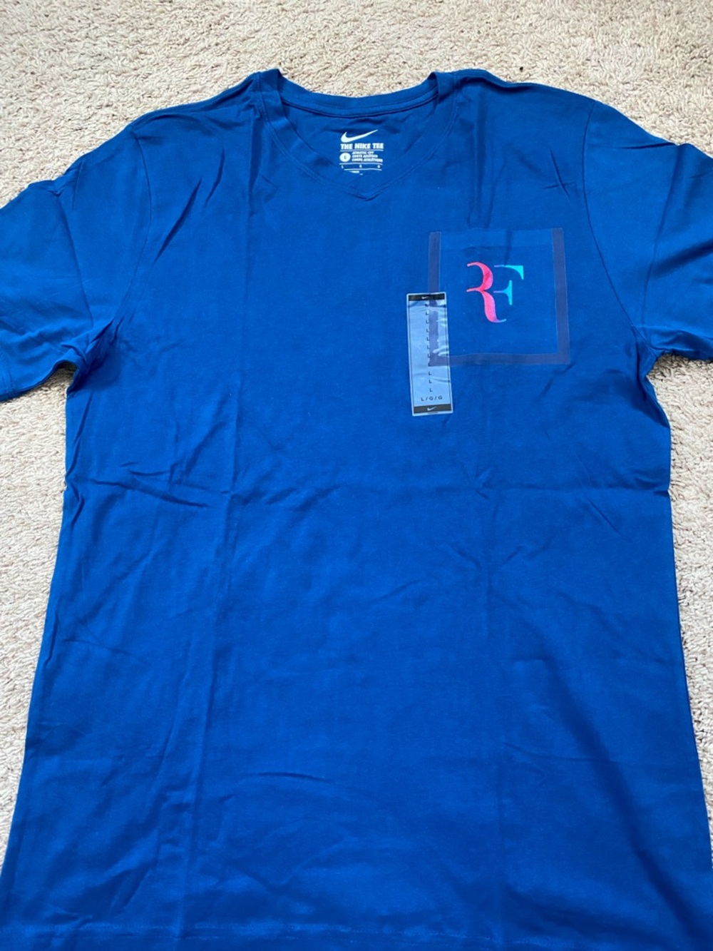 Men's Royal Blue Graphic Pocket Roger Federer T-Shirt